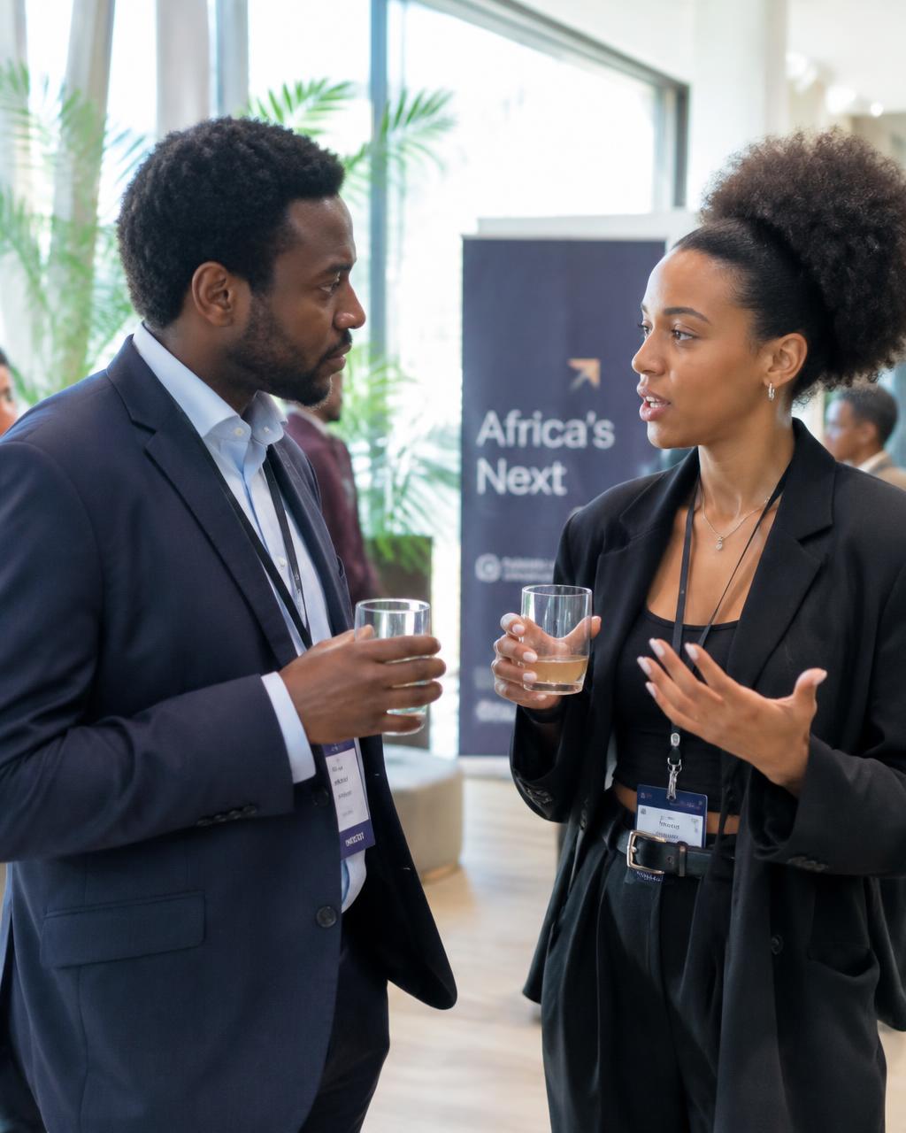 An investor in conversation with a founder